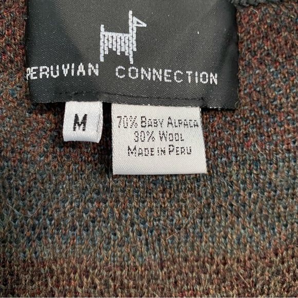 Pervuvian Connection Baby Alpaca Multi Colored Vest - Picture 10 of 12